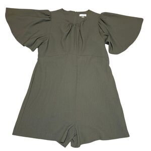 Calvin Klein Olive Green Romper. Crepe Fabric. Size 14. Excellent Condition!!